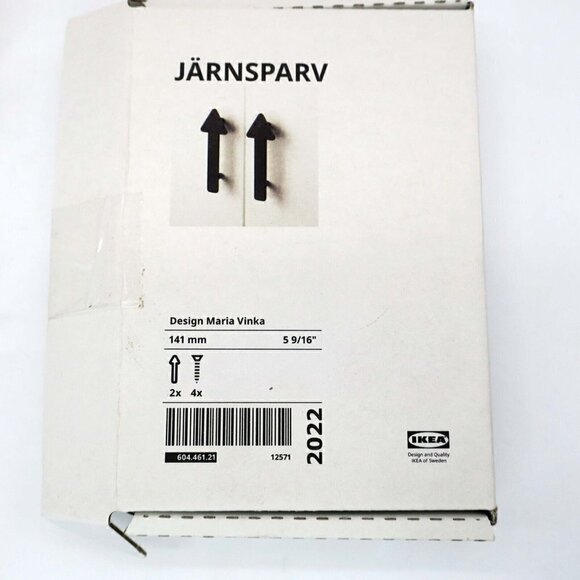 x6 IKEA Jarnsparv Handles Black Arrow 2022 Drawer Cabinet Arrows 5 9/16" - Picture 5 of 5